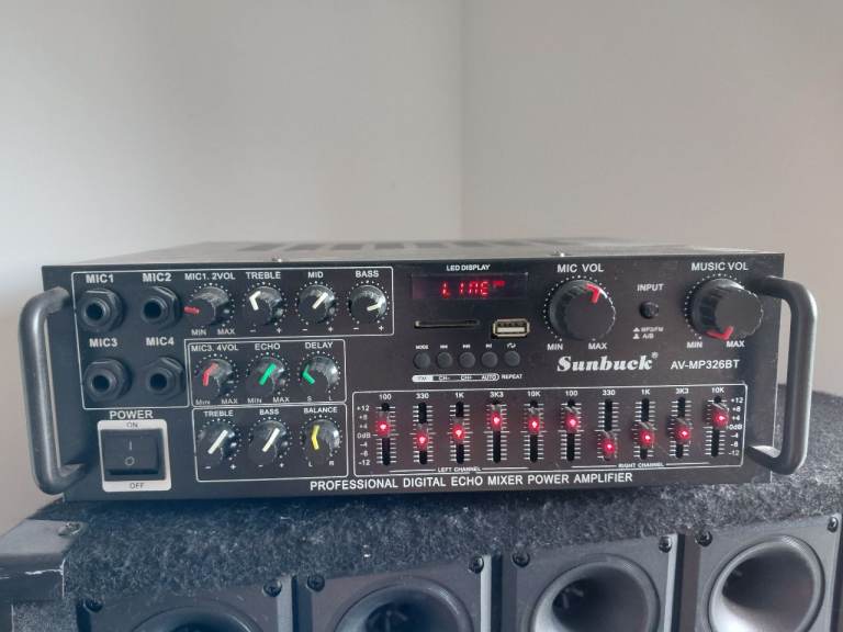 Sunbuck AV-MP326BT Professional Digital Echo Mixer Power Amplifier