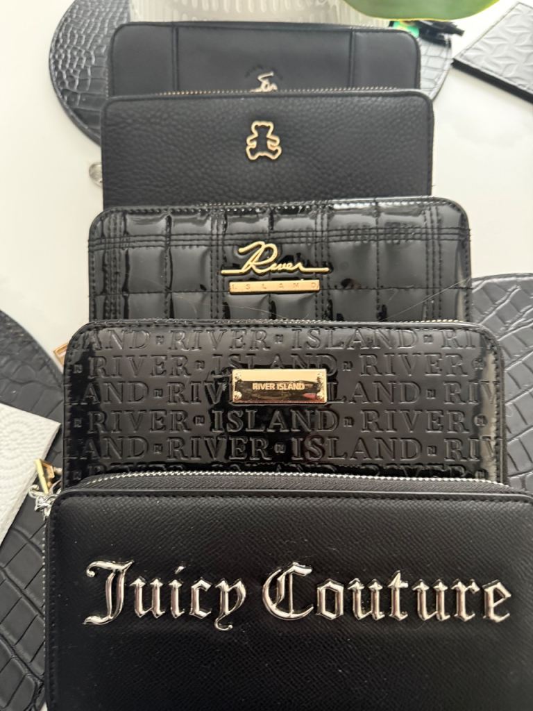 Juicy Couture Black Faux Leather Wallet – Good Condition