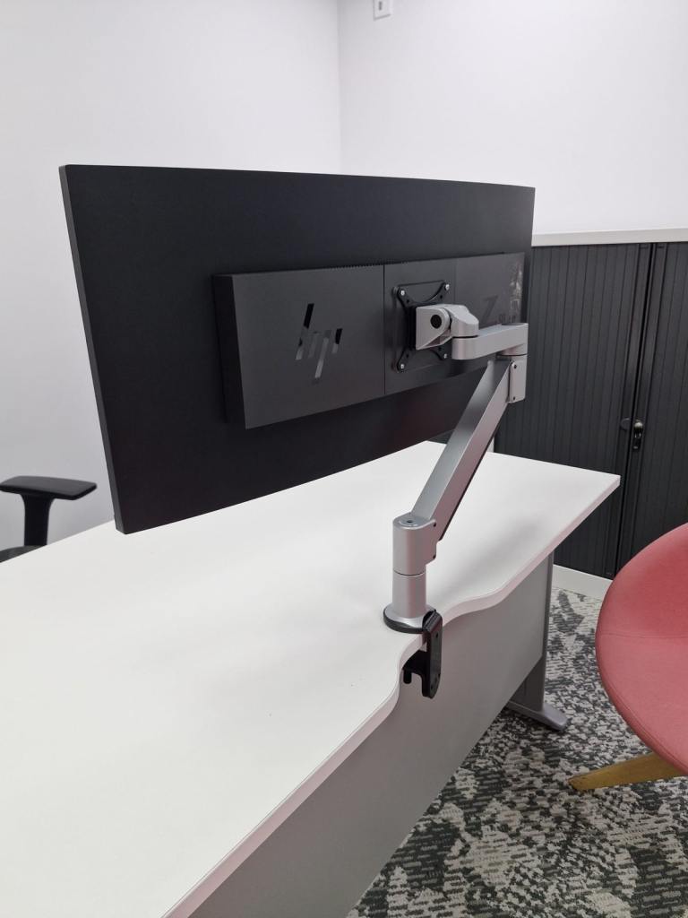 HP Curved Monitor with Desk Mount - As Good As New £370 each