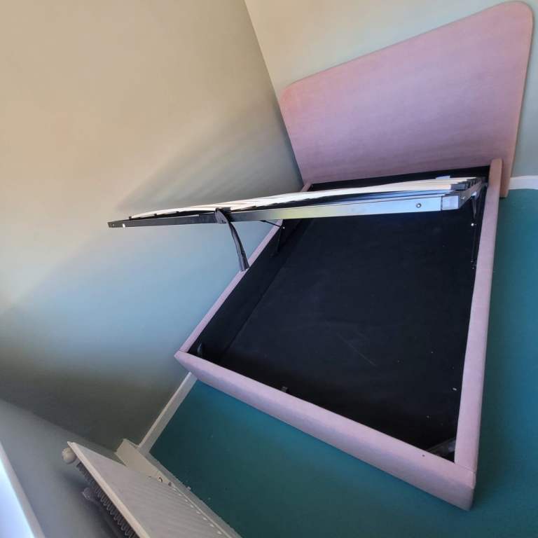 Double Ottoman Storage Bed – Upholstered – Excellent Condition
