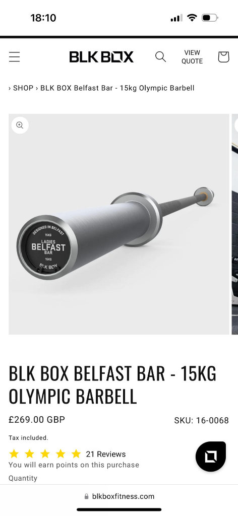 BLK BOX Weight Plates and Belfast Bar