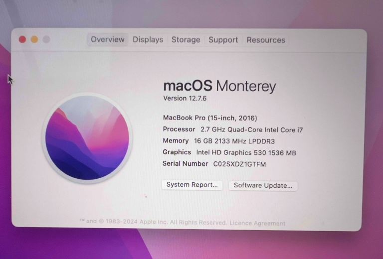 15inch MACBOOK PRO QUAD CORE 16gb i7 500GB SSD FAST APPLE LAPTOP 