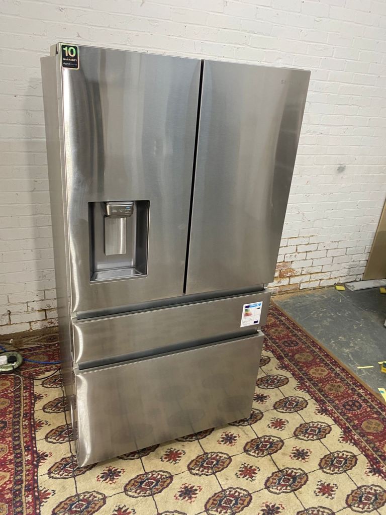 🚐Beautiful Samsung Stainless Steel French Style 4Doors American Fridge Freezer For 