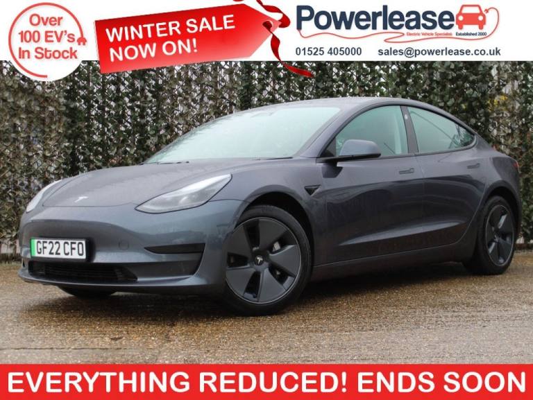 2022 Tesla Model 3 Standard Range Plus Saloon 4dr Electric Auto RWD (241 bhp) Saloon ELECTRIC Aut...