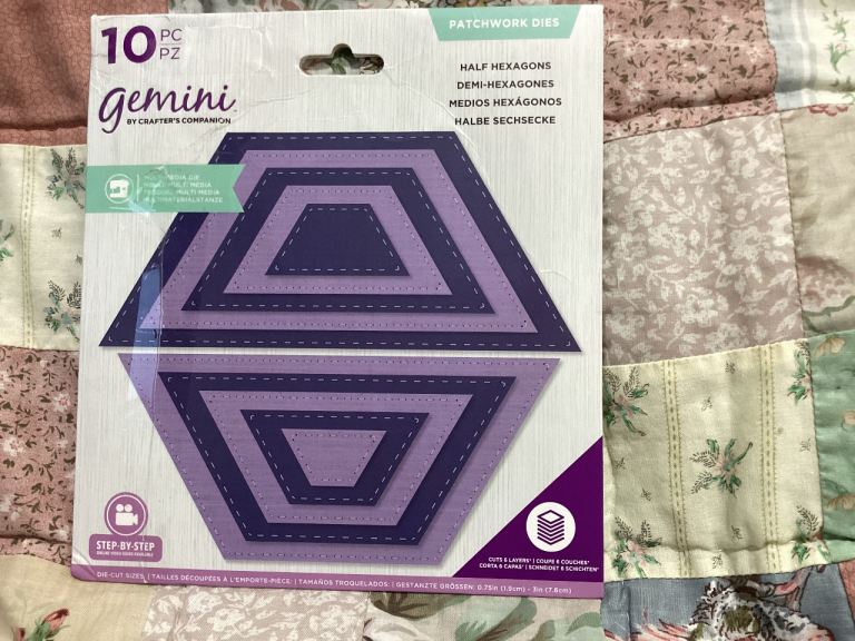 Crafter’s Companion “gemini” Patchwork Dies - 10 Piece Half Hexagons Set