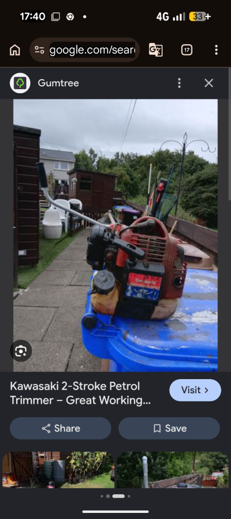 Kawasaki heavy duty petrol strimmer