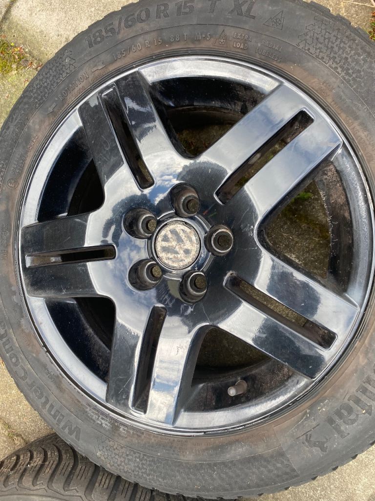 Alloy Rims VW Polo 15”, Black powder coated