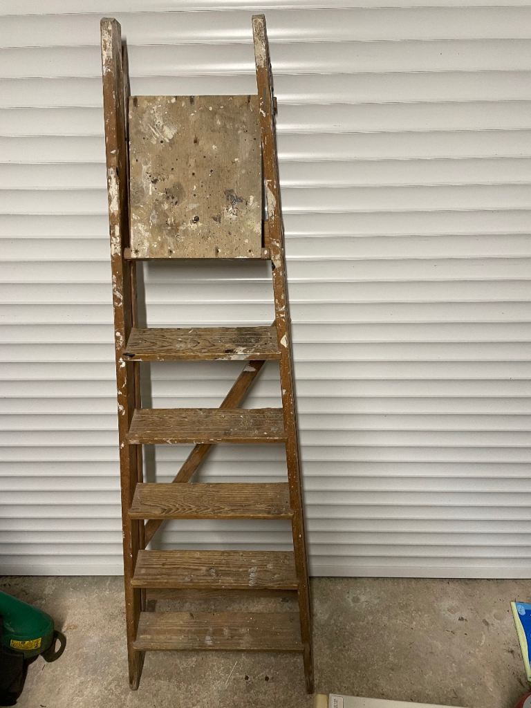 Wooden step ladders
