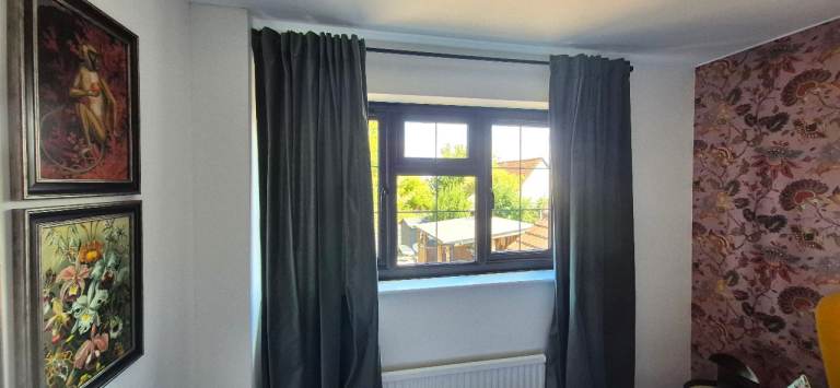 Dark Green Curtains - Excellent Condition