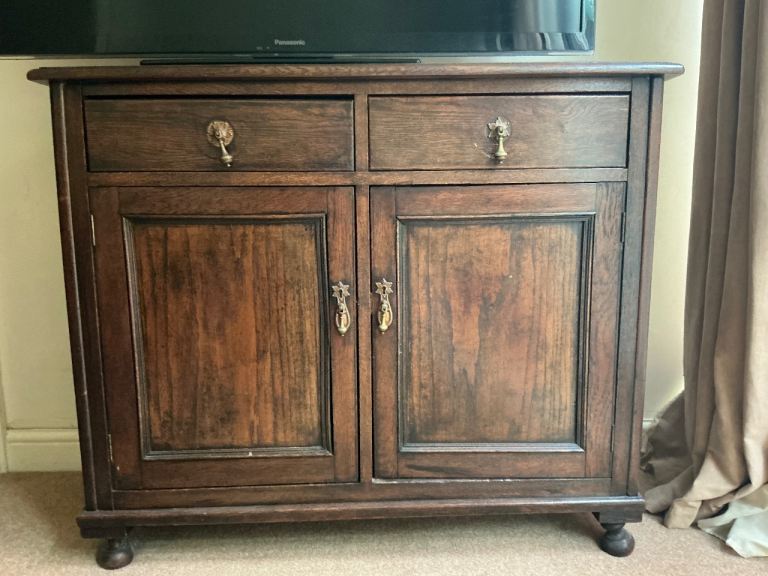 Oak panelled cabinet
