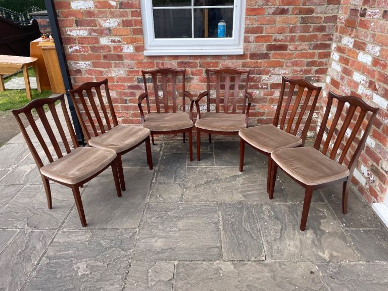Set of 6 x Mid Century G Plan Dining Chairs - Good Condition 