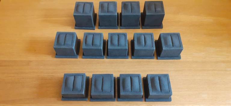 24 SWISS Magnificent Chic Stylish Beautiful Elegant Luxury Matte Black Leather Suede Ring Holders£50