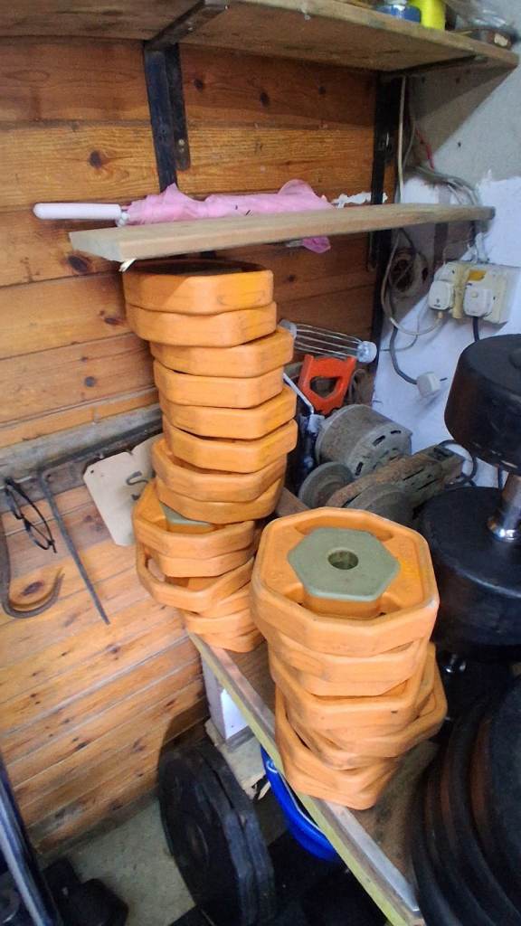 weights ladies plates 5 kg 2.5 1.25.ftom £1.25 a kilo