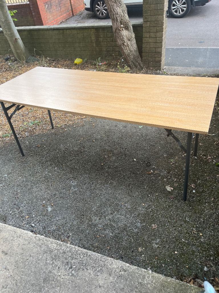 Sturdy Wooden Folding Table - Good Condition