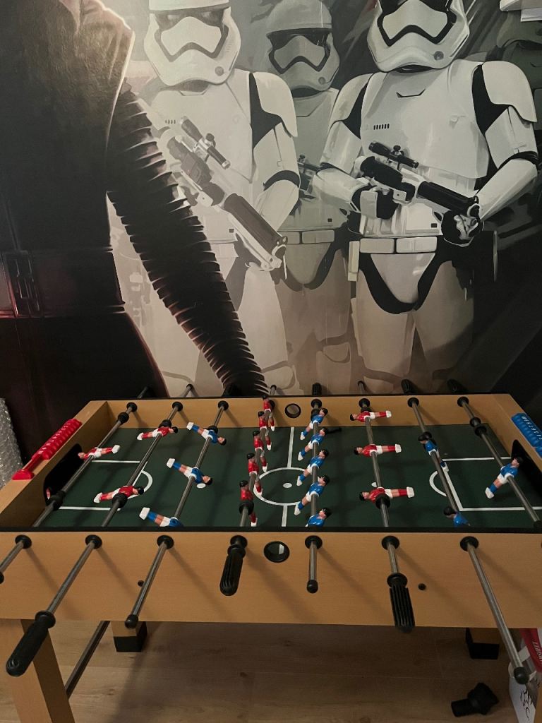 Full-Size Foosball Table – Wood Finish, Good Condition