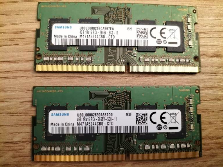 8GB (2x4GB) DDR4 2666MHZ SAMSUNG 260 PIN SODIMM RAM