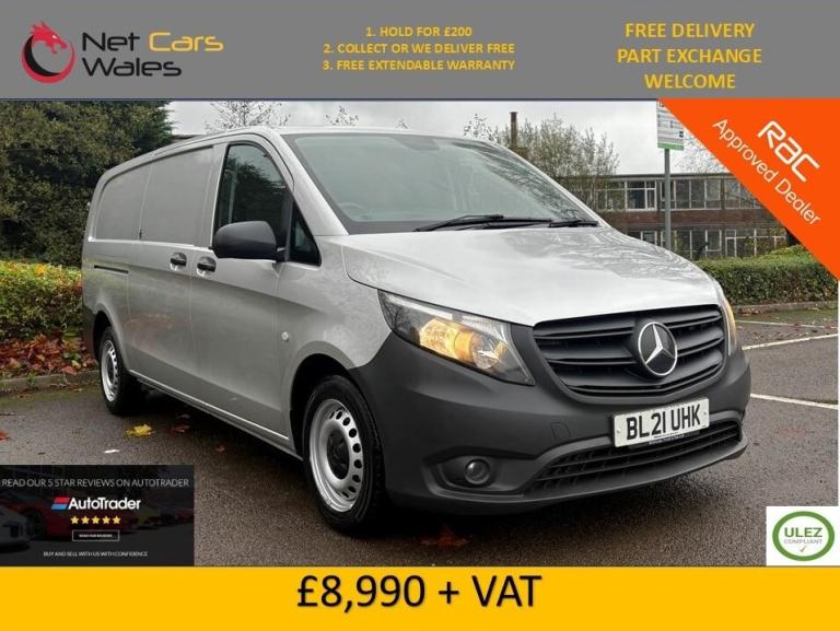 2021 Mercedes-Benz Vito 110CDI Progressive Van WD L3 Euro 6 (s/s) 5dr (XLWB) 1 OWNER LWB SAT NAV ...