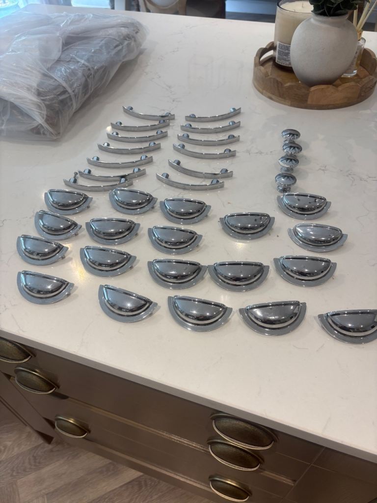 Chrome Kitchen Cabinet Handles and Knobs - As Good As New