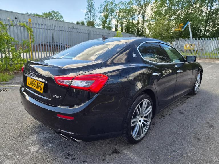 2015 65 MASERATI GHIBLI V6 BI TURBO S 403 BHP 4dr Auto Black Damaged Salvage