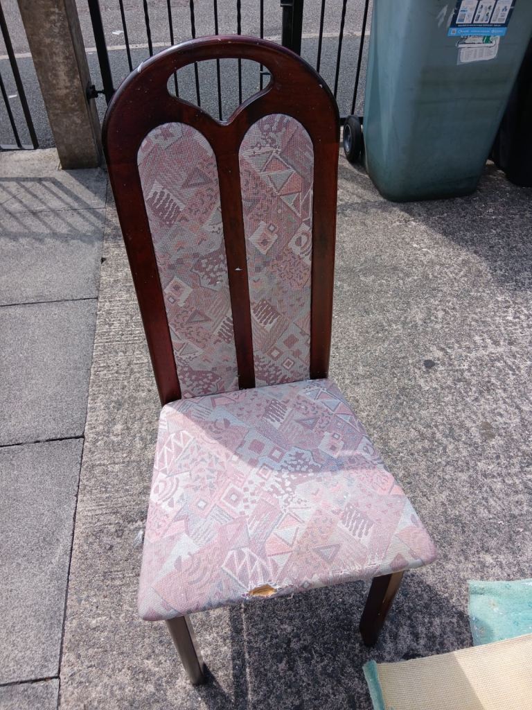 FREE dining Chair can be reupholstered free to collect