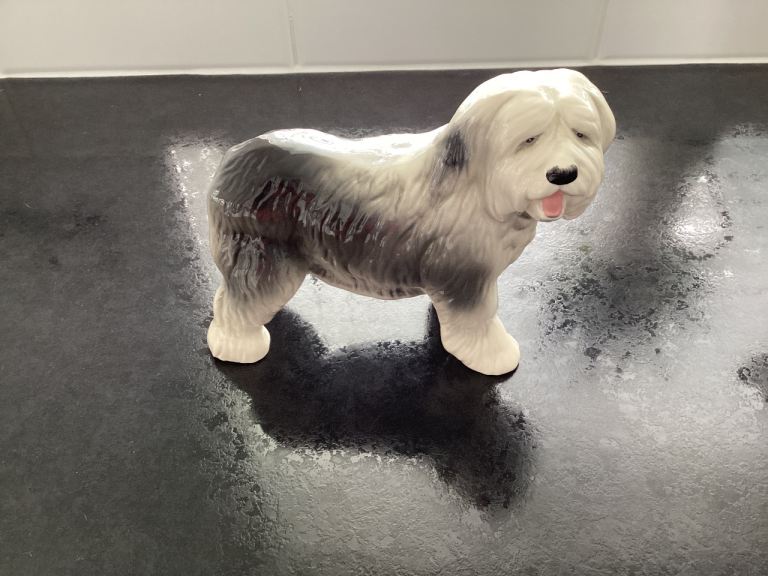 Coopercraft china Old English Sheepdog ornament 