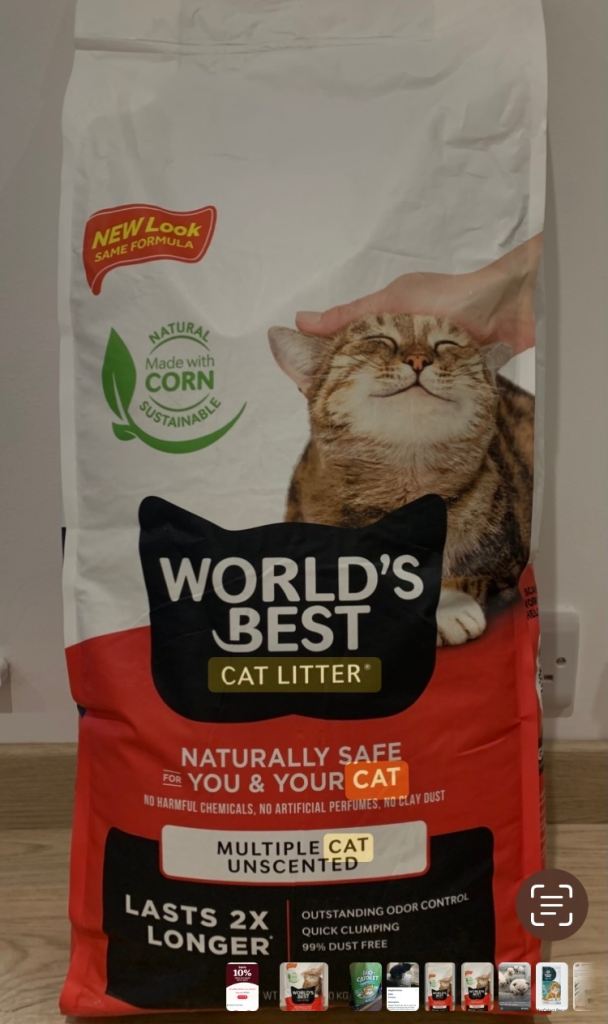 Worlds Best Cat Litter Multiple Cat Unscented 281b BRAND NEW UNOPENED