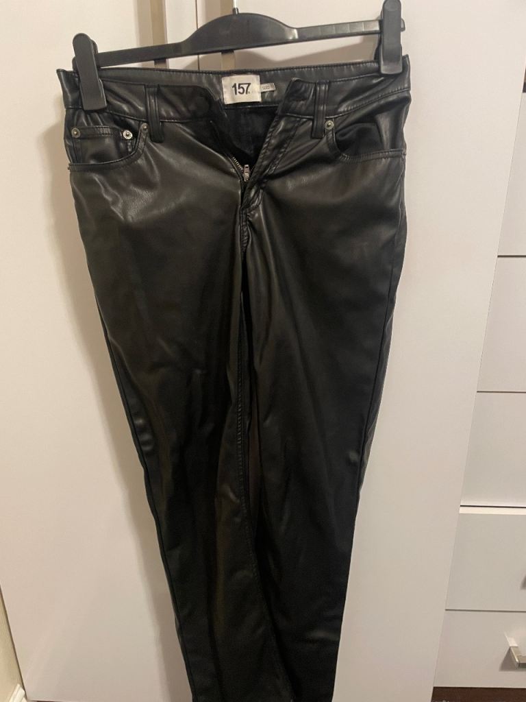 Black Faux Leather Trousers by 157 – Good Condition