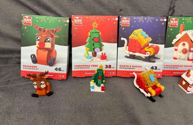 For sale Christmas block tech building sets x6
