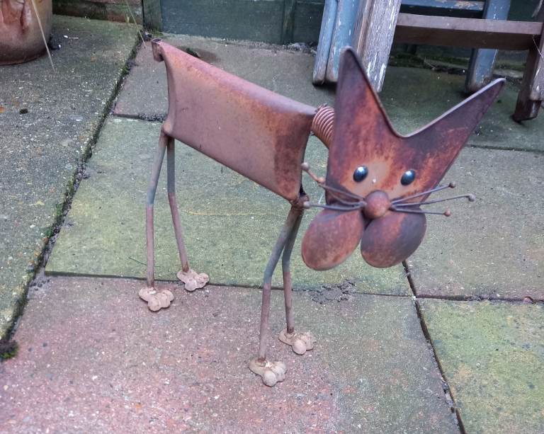 image for Rustic metal cat 