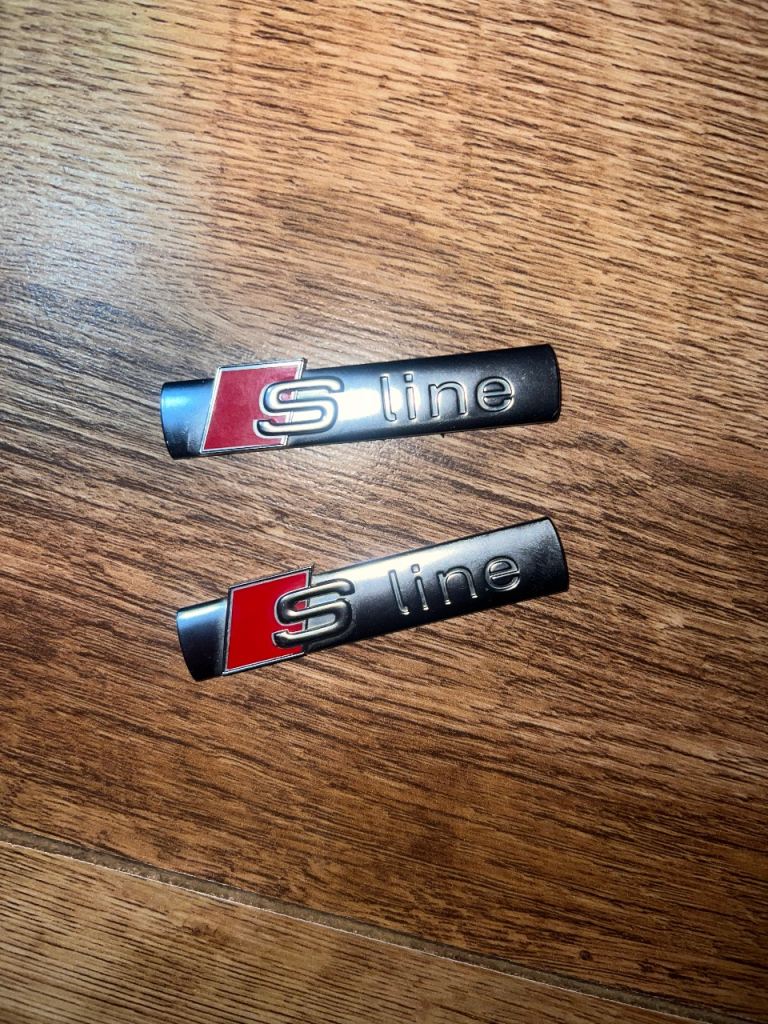 Pristine condition S line badges for any Audi 
