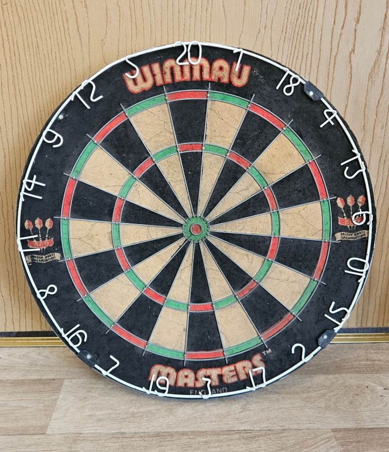 Winmau Masters Bristle Dartboard BDO England Regulation Size Vintage Dart Board