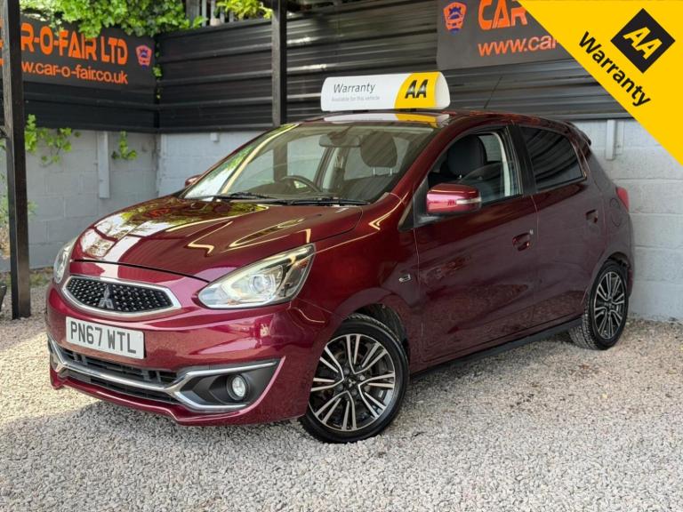 MITSUBISHI MIRAGE 1.2 Juro Purple Auto Petrol 2017+1 OWNER FROM NEW+HEATED SEATS