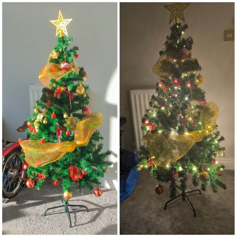 1.2m Christmas Tree with Decorations and Lights