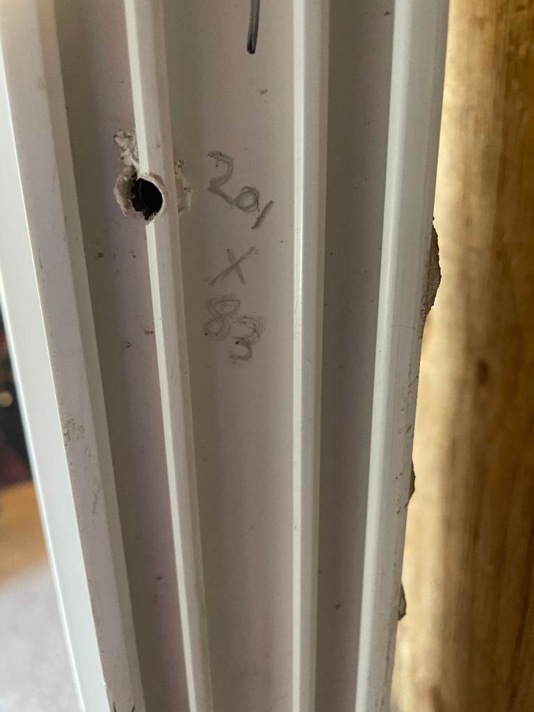 UPVC DOOR 201 x 83 cm - BEAUTIFUL UPVC DOUBLE GLAZED DOOR - OBSCURE GLASS (REF: DX204)