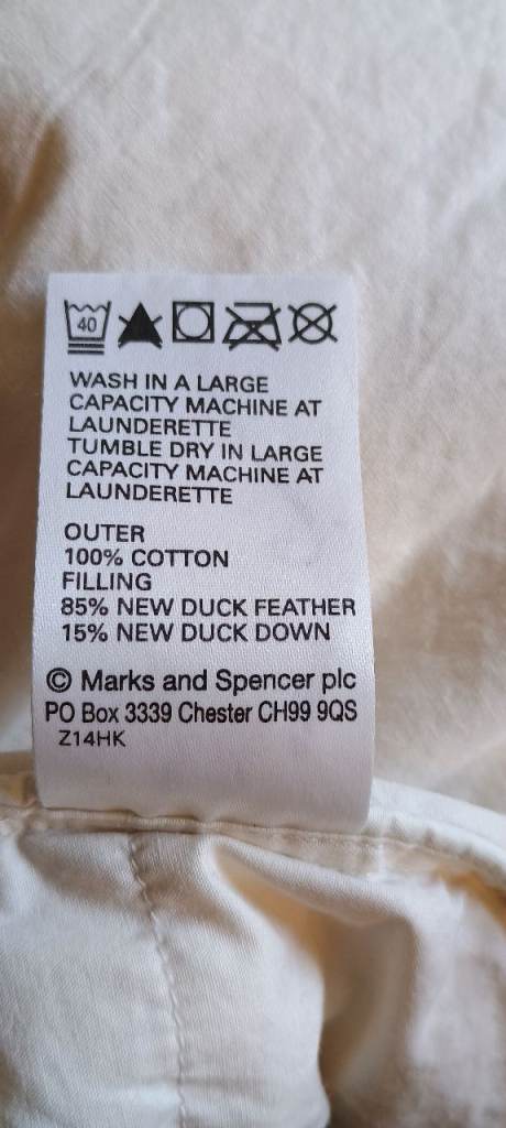 King size M&S down filled Duvet