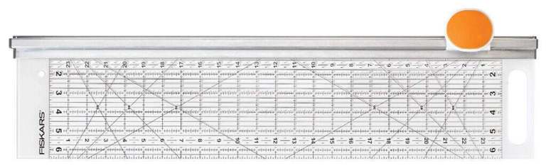 Fiskars Combo Rotary Cutter Ø 45 mm & Ruler 6” x 24”, Orange/White