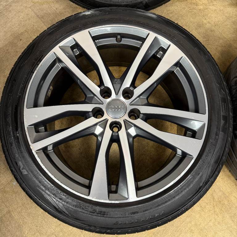19'' GENUINE AUDI A6 C8 S LINE 5 DOUBLE SPOKE ALLOY WHEELS TYRES ALLOYS