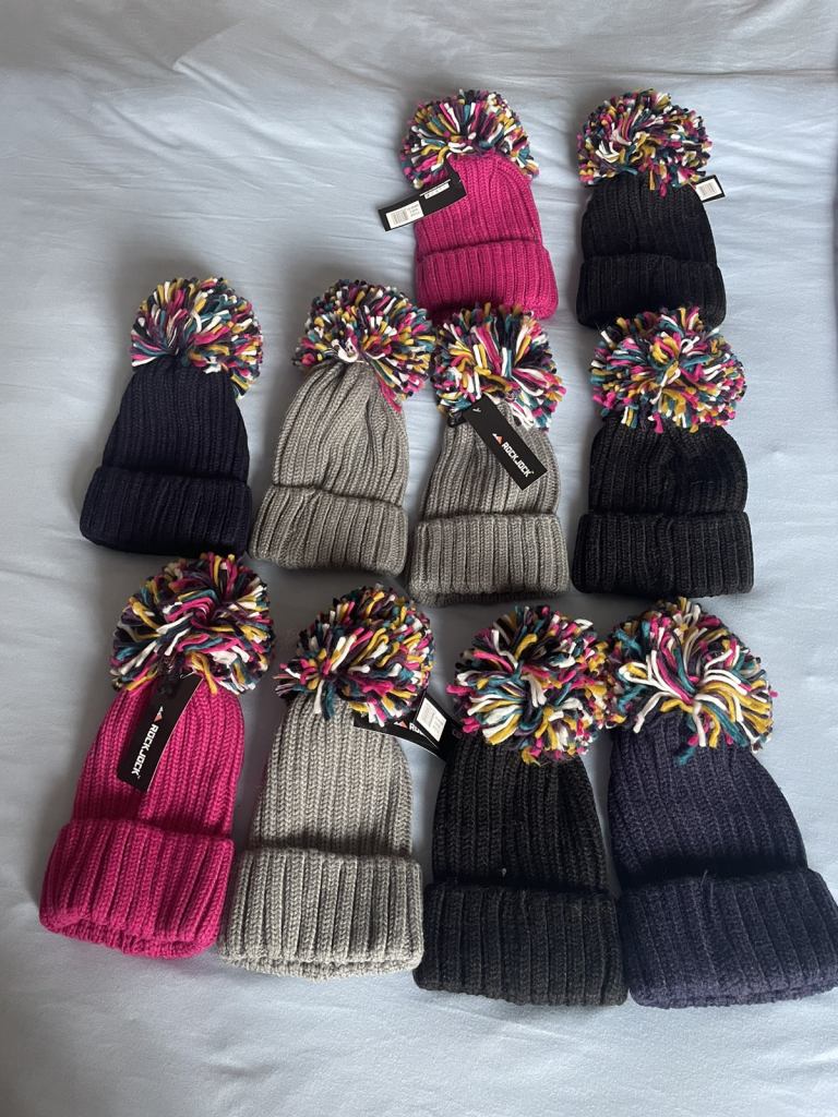 ladies Pom Pom beanie caps 