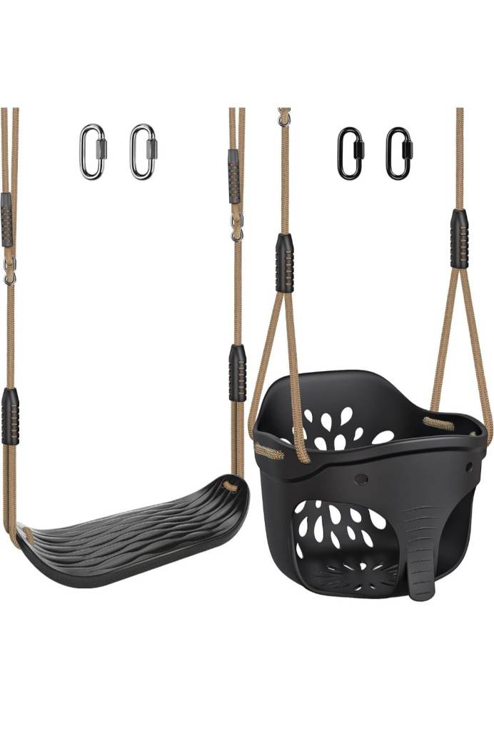 Kids Swing Set with Baby Seat and Board Swing – New