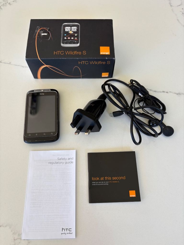 HTC Wildfire S Mobile Phone - Black, Good Condition