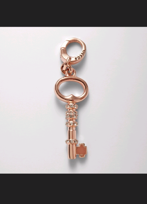 Fossil key pendant and necklace 