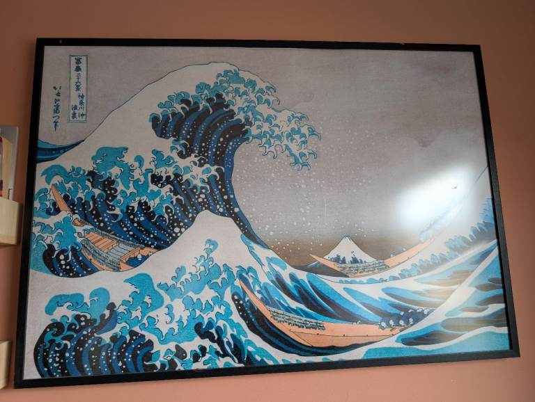 Large wood framed poster for sale £10 - collection only 