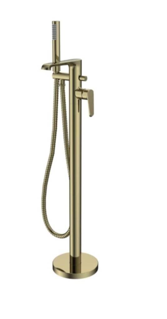 Bayou Montana Freestanding Bath Shower Mixer - Brushed Brass