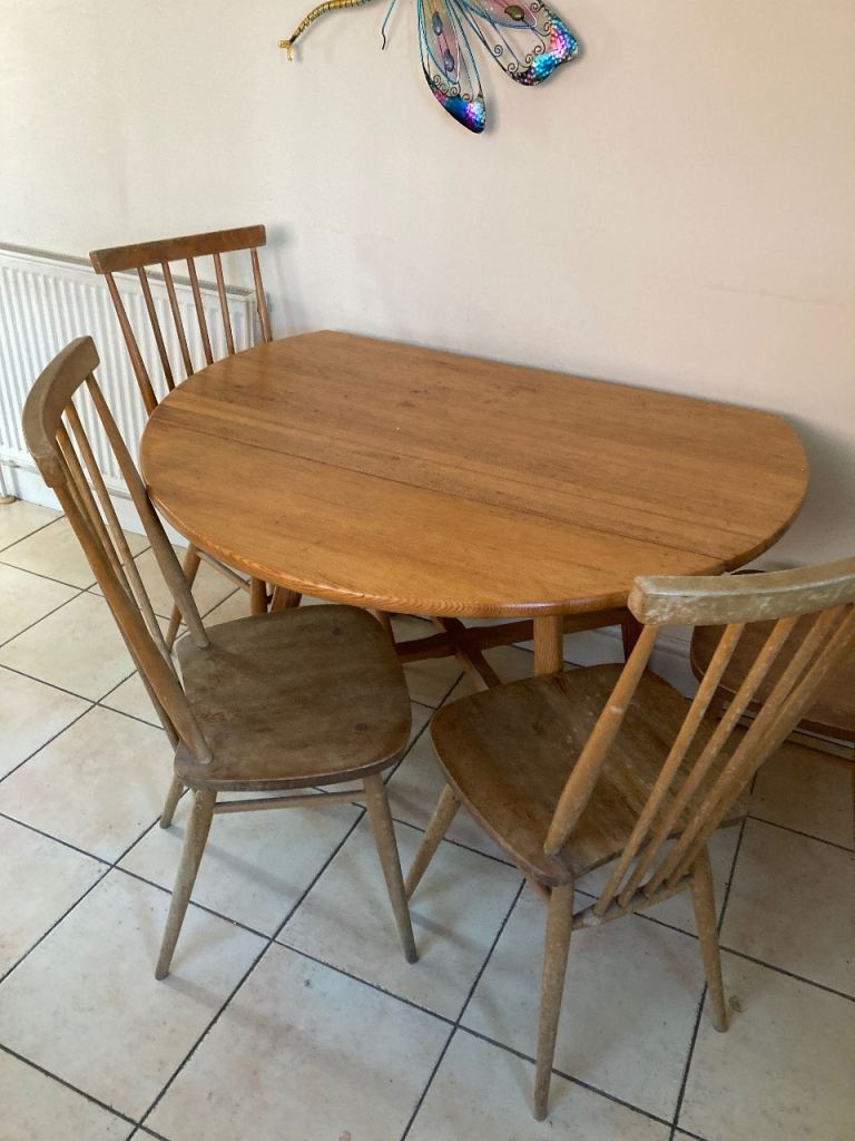 Ercol dining table and chairs 