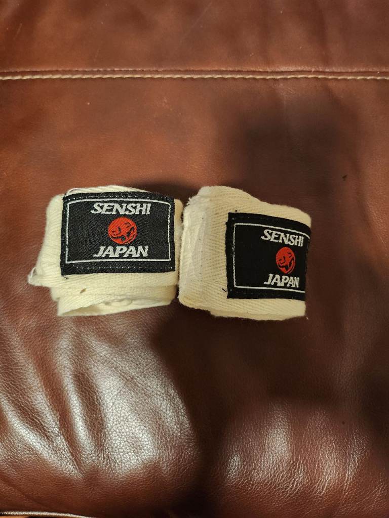 SENSHI JAPAN Boxing Hand Wraps – Cream, Good Condition