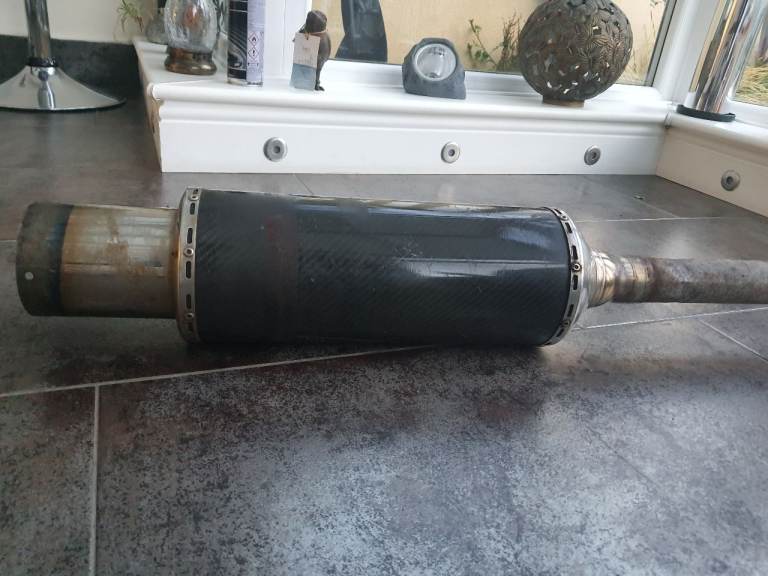 Carbon Fiber Exhaust ...🖤... Muffler Back Box