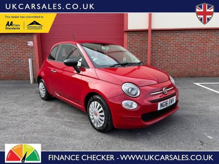 2016 Fiat 500 1.2 Pop Euro 6 (s/s) 3dr Hatchback Petrol Manual
