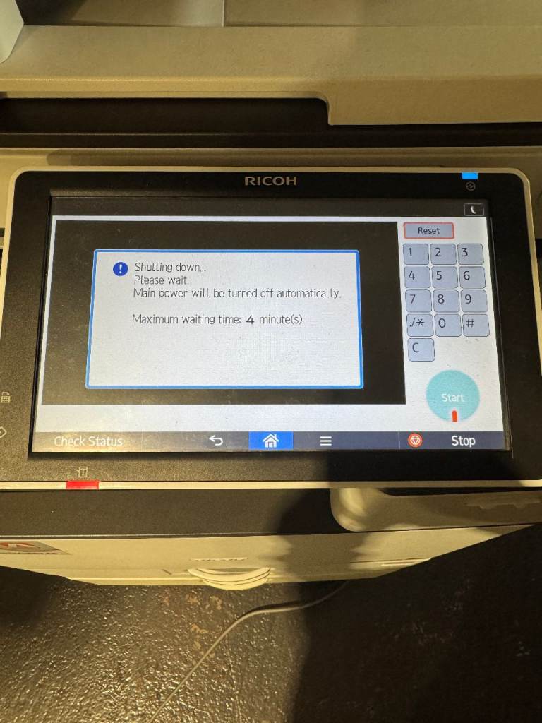 Ricoh MP C3504 large office printer - working order