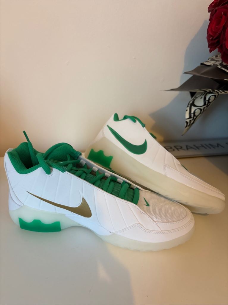 Nike LeBron Witness IX Basketball Shoes - White/Green/Gold, UK 9