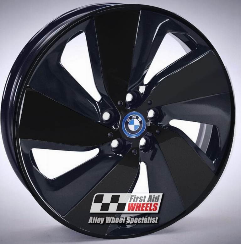 R635BG Swap BMW i3 4x19'' GENUINE STYLE 429 GLOSS BLACK ALLOY WHEELS
